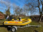 Rib rubberboot ex strandwacht, Watersport en Boten, Rubberboten, Gebruikt, Benzine, Minder dan 70 pk, Overige materialen