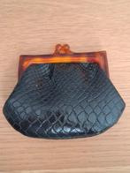 Vintage knipportemonnee / knipbeursje. Donkerbruin. 11x9x3, Ophalen of Verzenden, Gebruikt, Bruin, Met knipsluiting