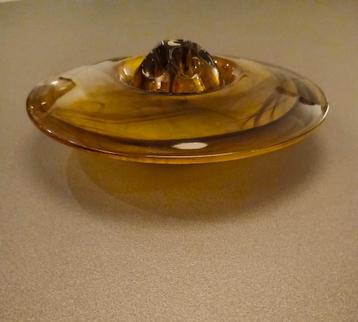 Vintage bloemensteker - Cloud Glass Amber - George Davidson beschikbaar voor biedingen