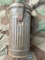 Duitse vroege M35 gasmaskerbus met personalisatie, Verzamelen, Ophalen of Verzenden, Landmacht, Duitsland, Overige typen