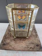 Vitrine kastje messing, Minder dan 50 cm, Ophalen of Verzenden, Zo goed als nieuw, Minder dan 25 cm