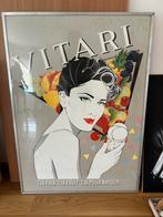 Vitari vintage reclame poster in lijst, Ophalen, Gebruikt, Reclamebord