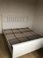 Hemnes bed 180x200 wit + Lonset lattenbodems compleet bed, Ophalen, Gebruikt, Wit, Tweepersoons