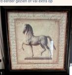 Schilderij paard met glasplaat 80x80 voor 25 eu, Ophalen