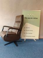 Elektrische relax fauteuil De toekomst prachtig rundleer !, Ophalen of Verzenden, Zo goed als nieuw, 75 tot 100 cm
