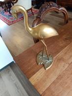 Messing Flamingo Jaren 70 - 28cm Hoog, Huis en Inrichting, Woonaccessoires | Overige, Ophalen of Verzenden, Gebruikt