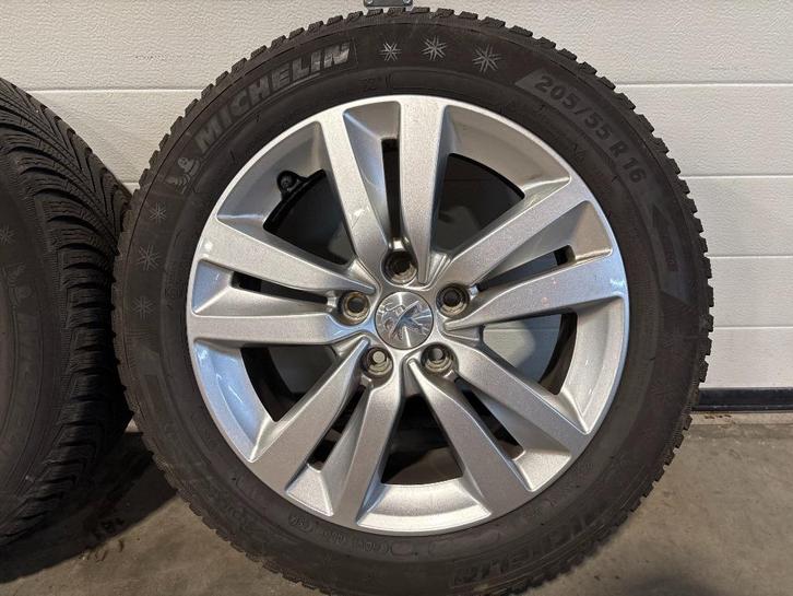16" org. lm peugeot michelin winterbanden st. 5 x 108, Auto-onderdelen, Banden en Velgen, Band(en), Winterbanden, 16 inch, 205 mm