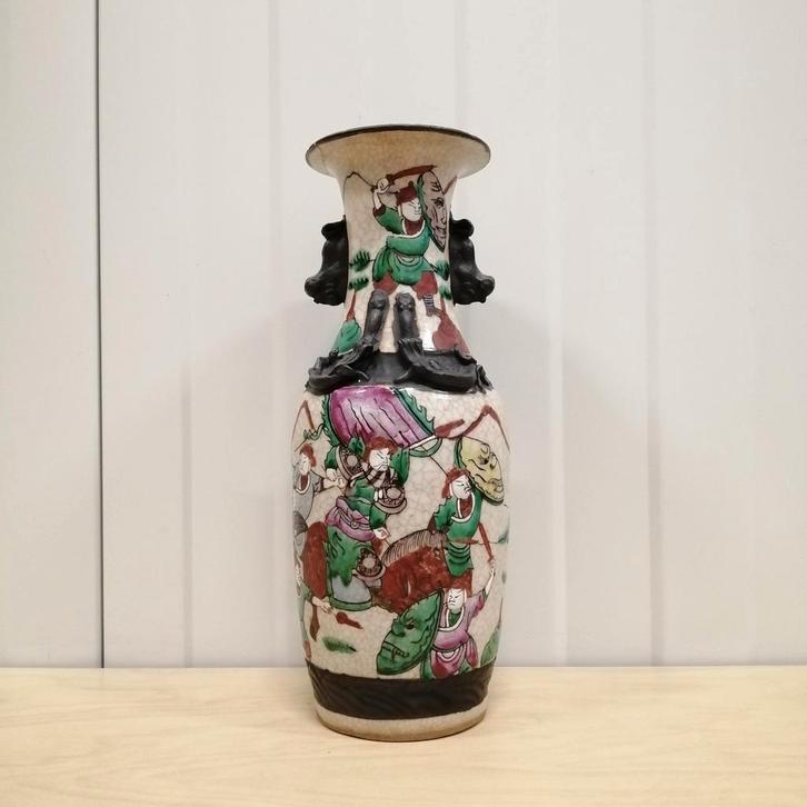 Nanking Chinese Vaas | Handgeschilderd | Ca. 100 jaar oud!, Antiek en Kunst, Antiek | Vazen, Ophalen of Verzenden