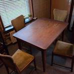 Retro tafel met 4 stoelen, Ophalen of Verzenden, Huis en Inrichting