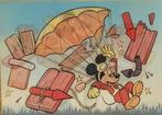 Walt disney mickey mouse 3d blanco kaart vliegtuig parachute, Nieuw, Mickey Mouse, Ophalen of Verzenden