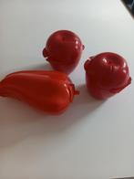 Vintage Tupperware Fruit Containers - 3 Stuks, Ophalen of Verzenden, Gebruikt, Rood, Bus of Trommel