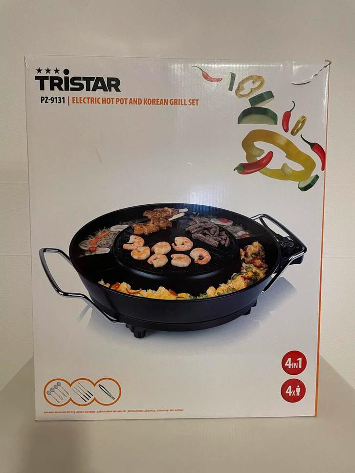 Tristar PZ-9131 Elektrische Grillplaat, Witgoed en Apparatuur, Grillplaten, Nieuw, Steengrill, Vaatwasmachinebestendig, Ophalen of Verzenden