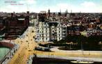 176 Amsterdam panorama damrak 1915 gelopen, Ophalen of Verzenden, Voor 1920, Gelopen, Noord-Holland