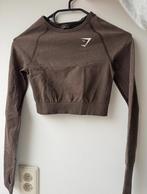 Gymshark Vital Seamless 2.0 Croptop - Maat xs, Kleding | Dames, Bruin, Ophalen of Verzenden, Maat 34 (XS) of kleiner, Fitness of Aerobics