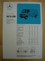 Mercedes 207 208 Technische Specificatie Brochure 1980 207D, Ophalen, Mercedes, Zo goed als nieuw, Mercedes-Benz
