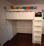 Ikea stuva / smastad hoogslaper met bureau. Wit/ zwart, Ophalen, Gebruikt, Hoogslaper