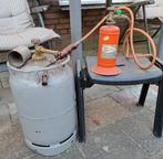 Karweifles incl brander en drukverdeler incl. grote gasfles, Doe-het-zelf en Verbouw, Ophalen, Gebruikt