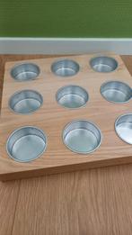 Ikea waxinelichthouder hout 3x3, Huis en Inrichting, Ophalen, Gebruikt, 25 tot 50 cm, Kandelaar