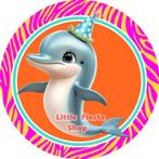 LF9141 icing frosting dolfijn 20cm eetbare taart print top, Hobby en Vrije tijd, Taarten en Cupcakes maken, Ophalen of Verzenden