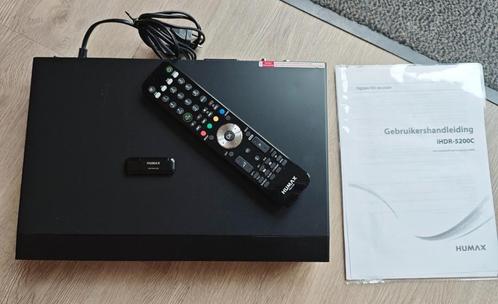 Humax iHDR 5200C 500GB zwart incl. AB + WiFi stick, Audio, Tv en Foto, Decoders en Harddiskrecorders, Zo goed als nieuw, Harddiskrecorder