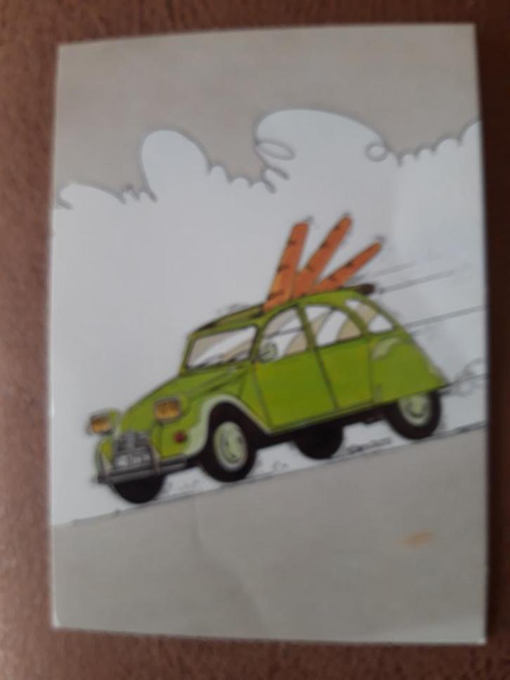 ansichtkaart Citroën 2CV, Verzamelen, Automerken, Motoren en Formule 1, Zo goed als nieuw, Auto's, Ophalen of Verzenden