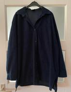Donkerblauwe suèdine blouse - Jeanette Vos - XXL, Ophalen of Verzenden, Zo goed als nieuw, Maat 46/48 (XL) of groter, Blauw