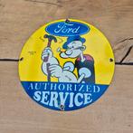 Vintage Ford Geautoriseerde Service Emaille Reclamebord, Ophalen of Verzenden, Gebruikt, Reclamebord