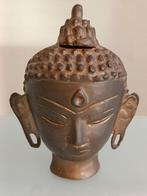 Oude bronzen Boeddha hoofdje., Ophalen of Verzenden, Gebruikt