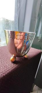 Zilvermetalen Doopbeker met Letters, Antiek en Kunst, Ophalen of Verzenden, Zilver
