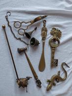 vintage brons Schoenlepel Veritas in Vino Bel Salamander e.a, Ophalen, Brons