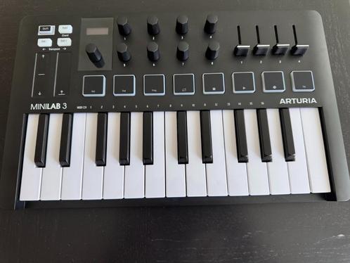 Arturia MiniLab 3 Black USB/MIDI Keyboard, Muziek en Instrumenten, Midi-apparatuur, Zo goed als nieuw, Ophalen of Verzenden