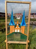 Oldehove en Waterpoort op frame (MDF geschilderd)., Hobby en Vrije tijd, Feestartikelen, Ophalen, Gebruikt, Versiering