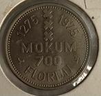 Penning 1 florijn 700 jaar Mokum 1275-1975, Postzegels en Munten, Penningen en Medailles, Ophalen of Verzenden, Overige materialen