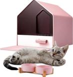 Nieuw! Stijlvolle kattenbak in zacht roze of zacht groen, Dieren en Toebehoren, Kattenbakken, Nieuw, Ophalen of Verzenden, Gesloten