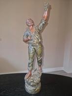 Antiek Zamak beeld Man met Druiven, Ophalen of Verzenden