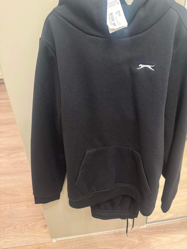 Slazenger Zwarte Hoodie Maat 158, Ophalen of Verzenden, Zo goed als nieuw, Jongen of Meisje, Overige typen
