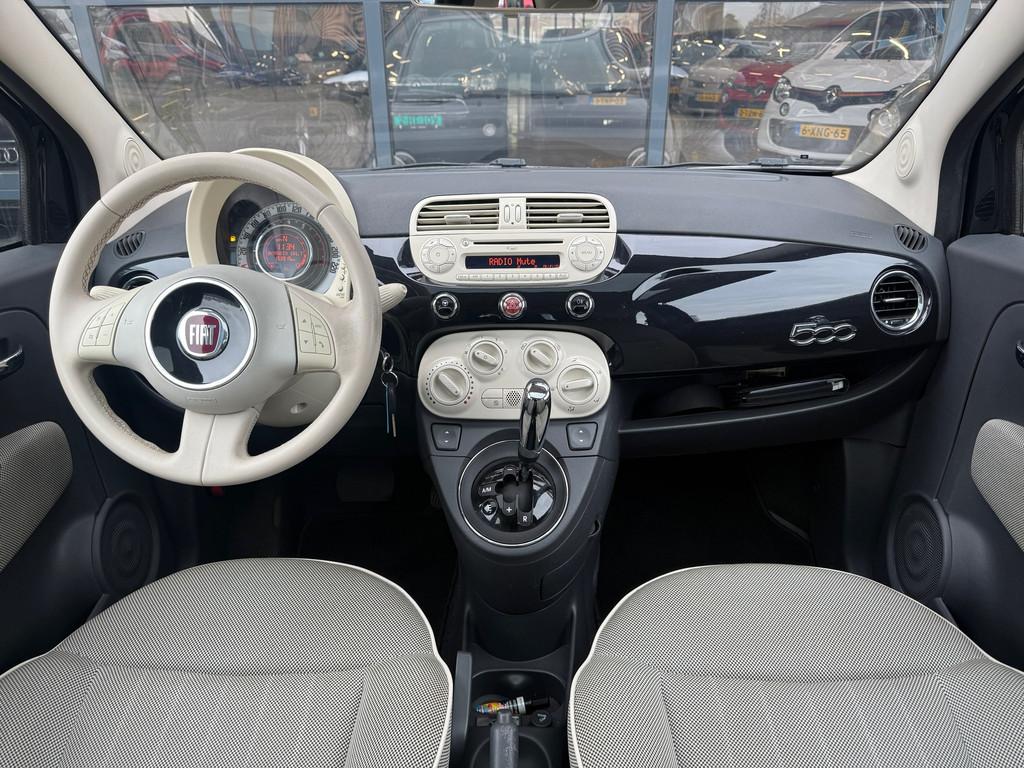 Fiat 500 1.2 Lounge Aut/Pano/Airco/El.ramen/Lmv/Nap/Apk, Auto's, Fiat, Euro 5, Stof, Gebruikt, 1242 cc