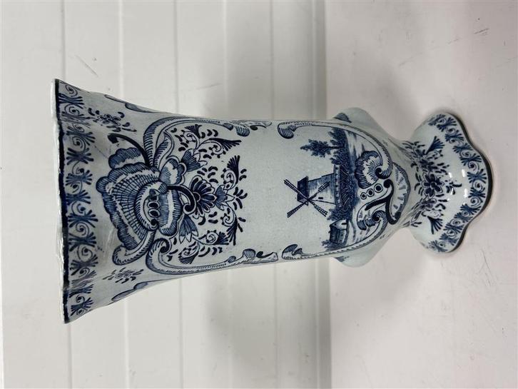 A7130 Antieke Vaas van Defts Blauw, Antiek en Kunst, Antiek | Vazen, Ophalen of Verzenden