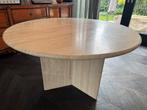 Travertin Eettafel - 120 breed - Zeer Goede Staat, Ophalen, Rond, Zo goed als nieuw, Vier personen
