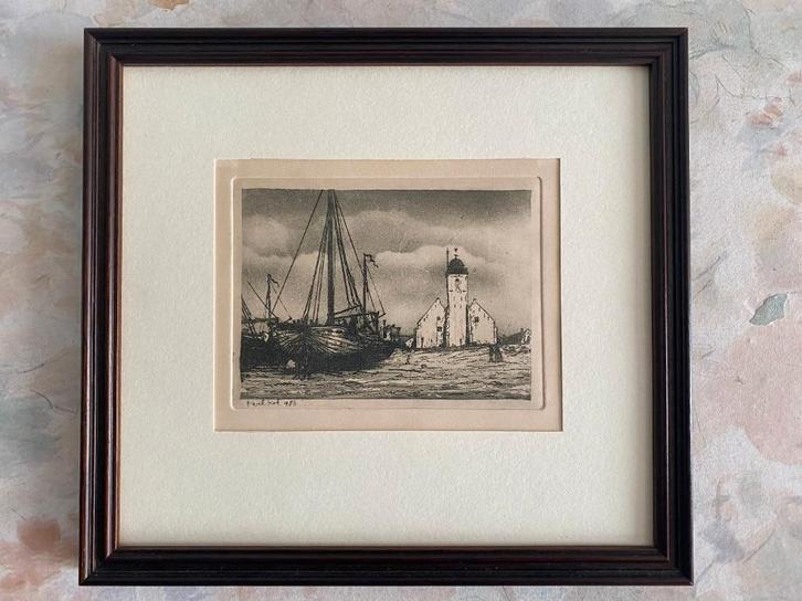 Ets  ,  Katwijk . aan .Zee  .  1983, Antiek en Kunst, Kunst | Etsen en Gravures, Ophalen of Verzenden