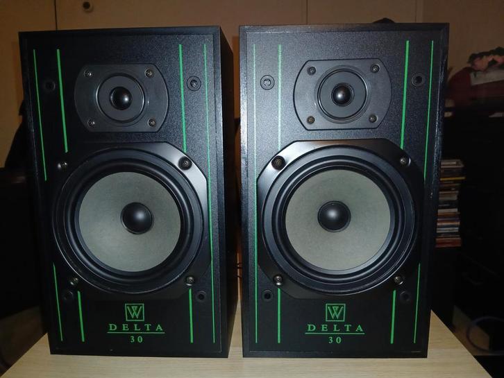 Wharfedale Delta 30 Vintage Speakers - Perfecte Staat!, Audio, Tv en Foto, Luidsprekers, Zo goed als nieuw, Front, Rear of Stereo speakers