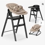 DERYAN Luxe Kinderstoel met Bouncer - zwart/nougat, Ophalen, Nieuw, Meegroeistoel, Afneembaar eetblad