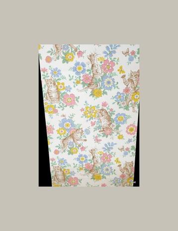 4686 60s kinderbehang katten bloemen pastel retro look swiet beschikbaar voor biedingen
