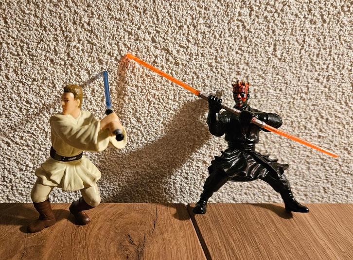 Star Wars Darth Maul & Obi-Wan Kenobi figuren, zie foto's!, Verzamelen, Star Wars, Zo goed als nieuw, Actiefiguurtje, Ophalen of Verzenden