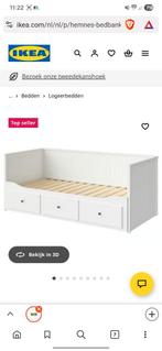 Ikea Hemnes Bedbank, Ophalen, 85 tot 100 cm, Zo goed als nieuw, Lattenbodem