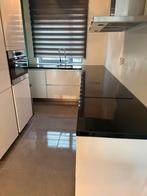 Strakke moderne witte hoogglans hoekkeuken + GEDEMONTEERD, Huis en Inrichting, Keuken | Complete keukens, Overige kleuren, Hoekkeuken