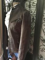 DESIGNER ’ BIKERJACK DONKERBRUIN SOEPEL LEER MAAT 40 NIEUW, Maat 38/40 (M), Bruin, Verzenden, Nieuw