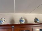 3 chinese potten 18 cm hoog, met deksel, onbeschadigd., Antiek en Kunst, Antiek | Keramiek en Aardewerk, Ophalen