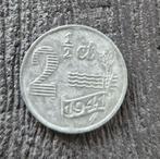 2.5 cent zink 1941 oorlogsgeld mooie munt, Verzenden, Koningin Wilhelmina, Goud