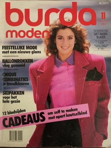 Burda november 1987 vintage naaien mode patronen beschikbaar voor biedingen